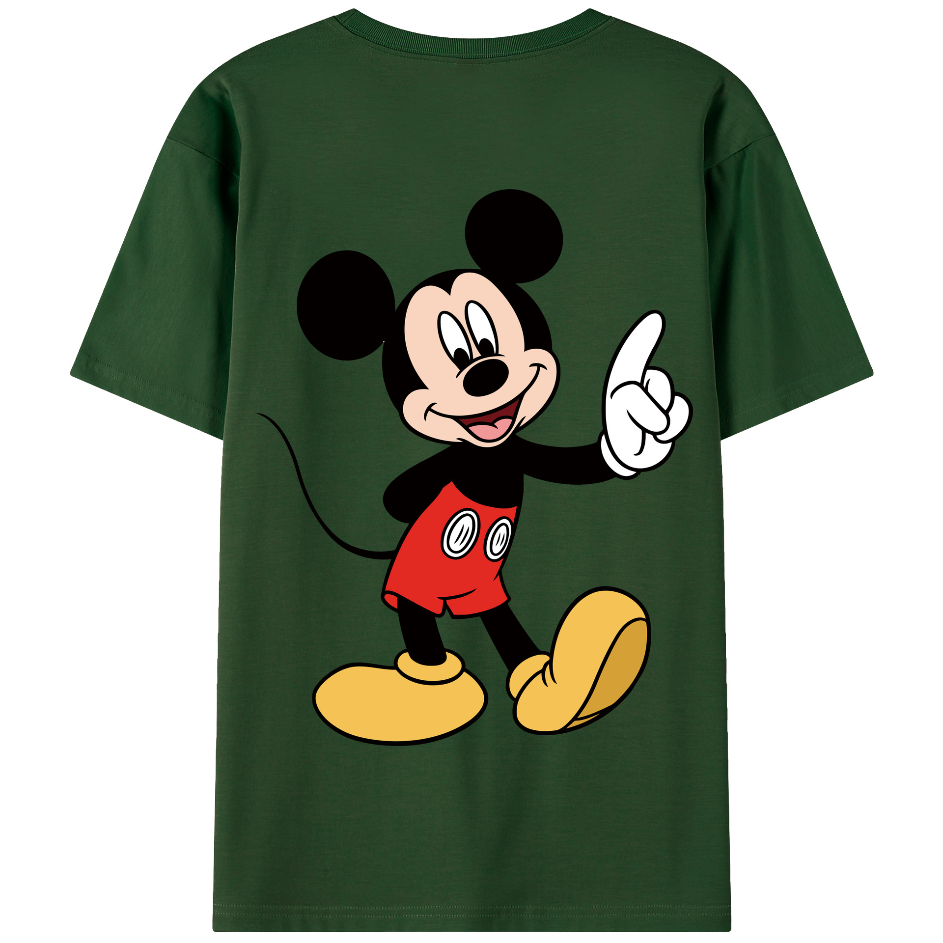 （画像用） ミッキーマウス Mickey Mouse 綿100％半袖Tシャツ（背面プリント）